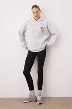Kar Melanj Nakışlı Oversize/Geniş Kalıp Kalın İçi Polarlı Örme Sweatshirt TWOAW26SW00181