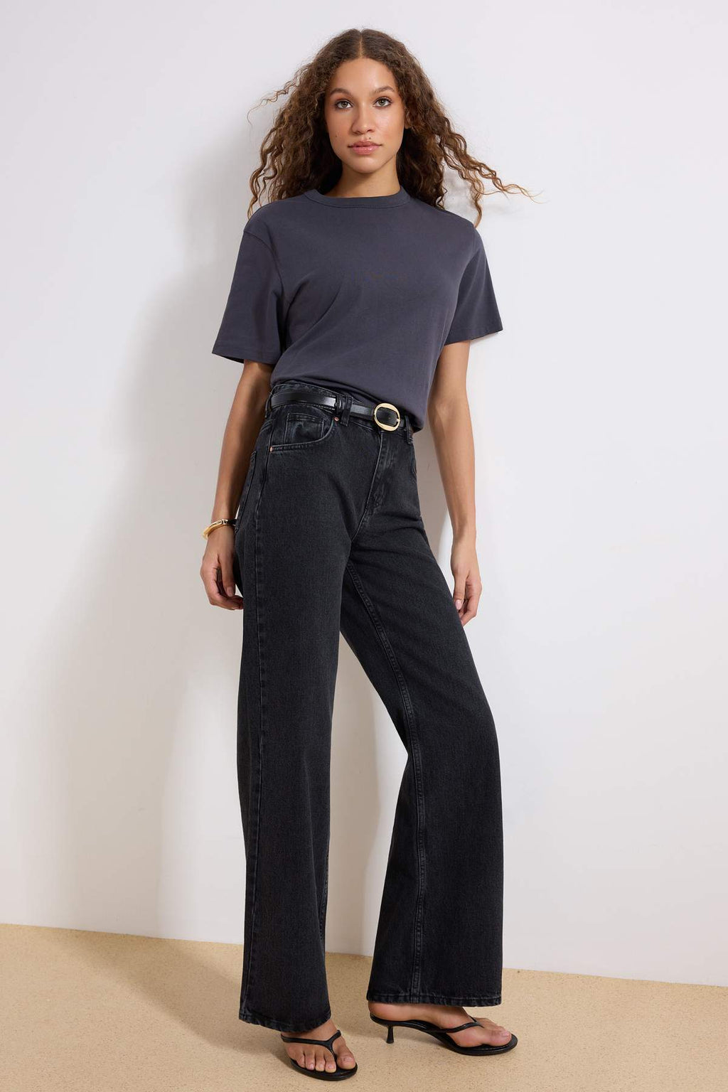 Trendyolmilla Lacivert  Yüksek Bel Wide Leg Jeans TWOAW24JE00089