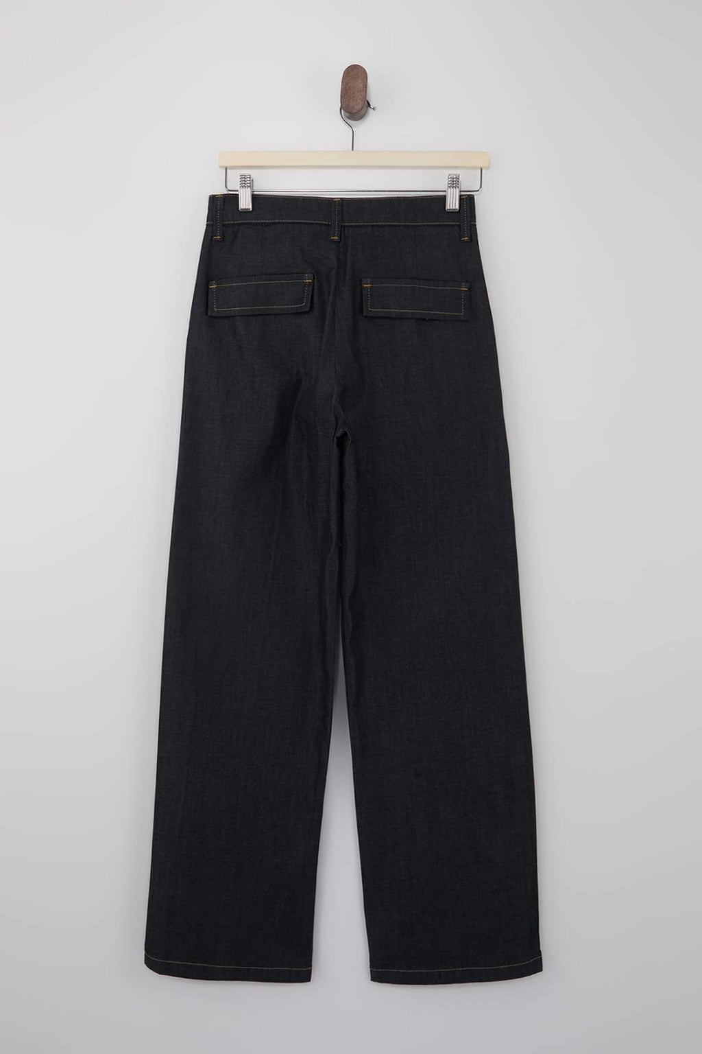 Koyu Mavi Dikiş Detaylı Yüksek Bel Ekstra Esnek Wide Leg Jeans TWOSS26JE00053