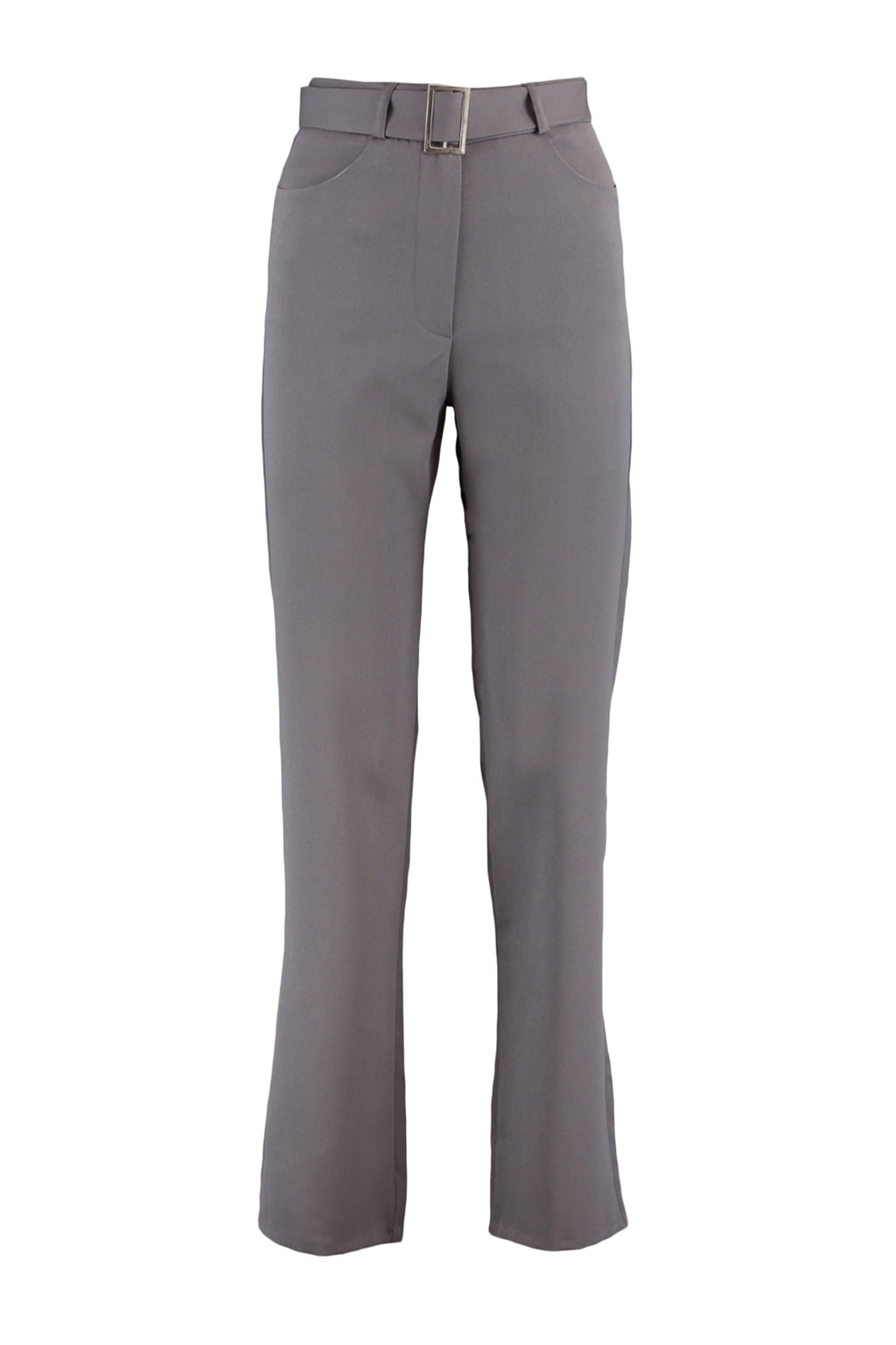 Antrasit Kemerli Straight/Düz Kesim Dokuma Kumaş Pantolon TWOSS21PL0104