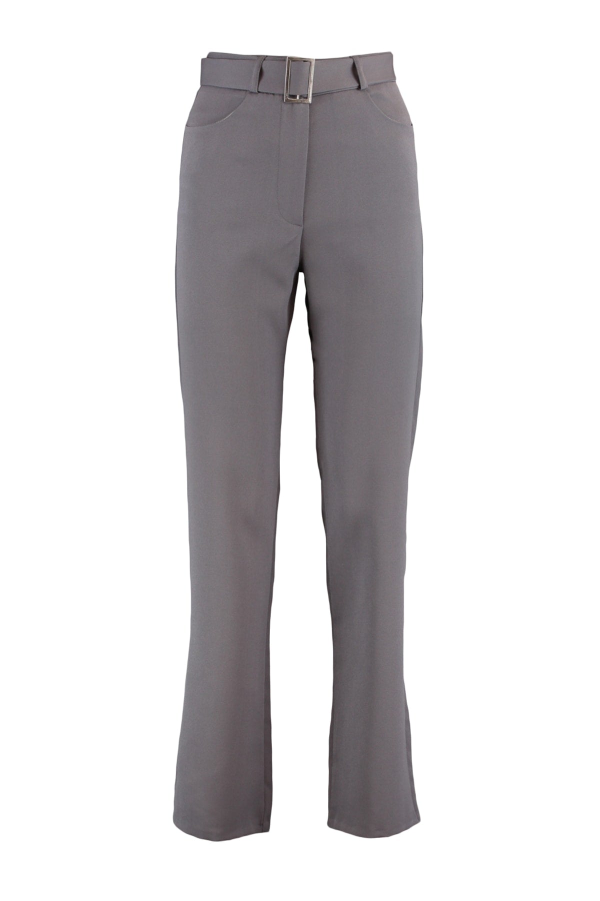 Antrasit Kemerli Straight/Düz Kesim Dokuma Kumaş Pantolon TWOSS21PL0104