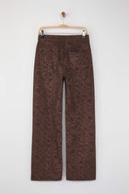 Kahverengi Yılan Desenli Yüksek Bel Wide Leg Jeans TWOAW26JE00153