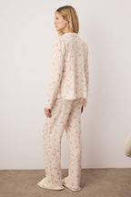 Çok Renkli Çiçekli Viskon Dokuma Pijama Takımı THMAW26PT00104