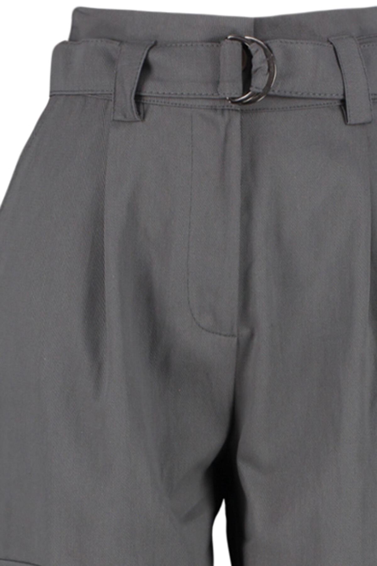 Gri Kemerli Kargo Dokuma Pantolon TWOSS21PL0138