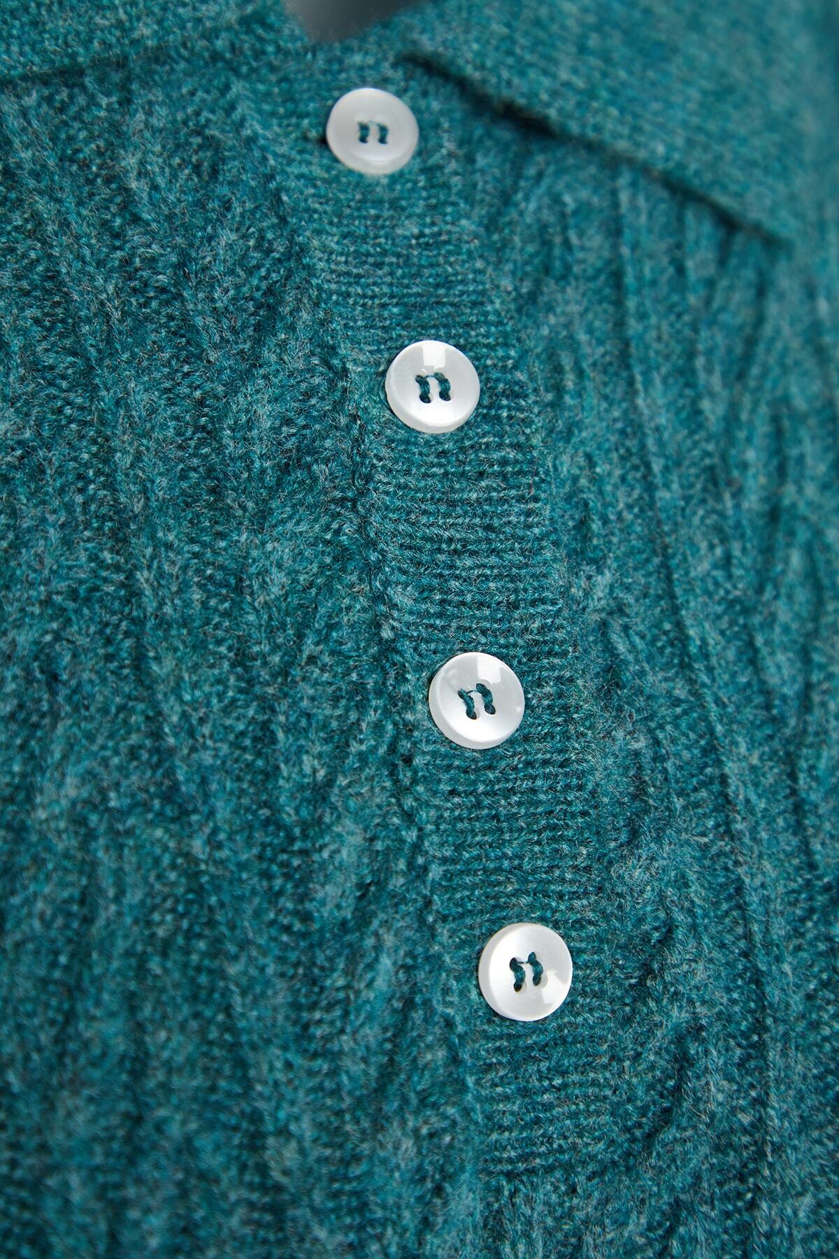 Trendyolmilla Mavi Geniş Kalıp Yumuşak Dokulu Triko Kazak TWOAW21KZ2635