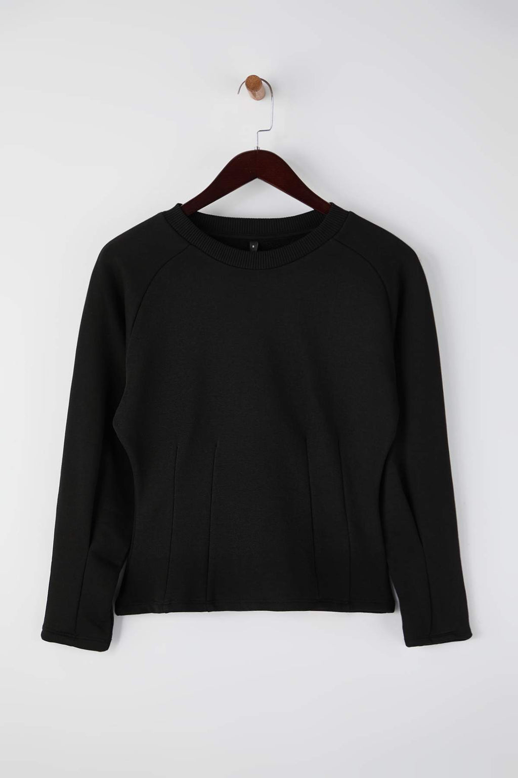 Trendyolmilla Kahverengi Kalın Şardonsuz Belden Oturmalı Bisiklet Yaka Örme Sweatshirt TWOAW26SW00068