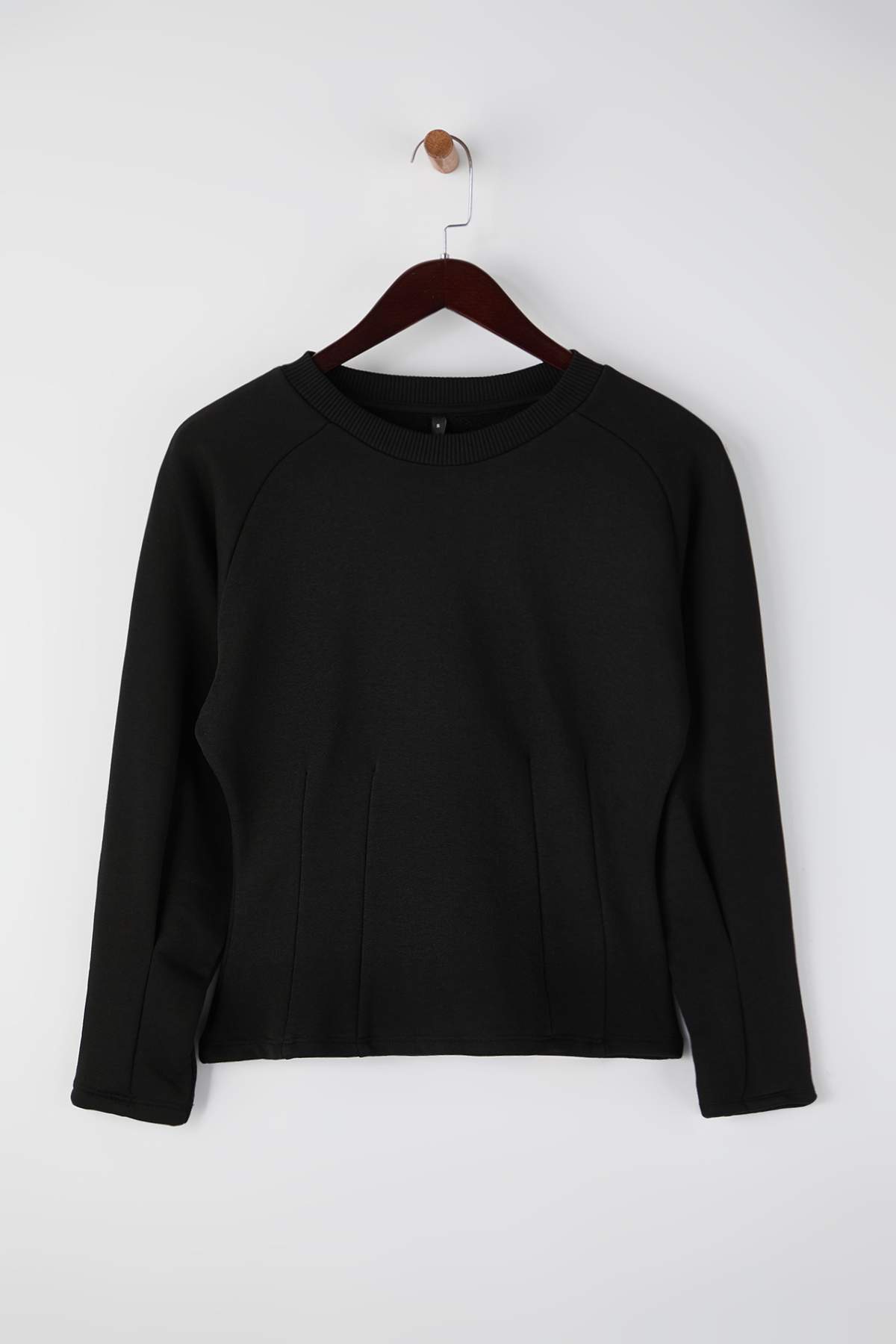 Trendyolmilla Kahverengi Kalın Şardonsuz Belden Oturmalı Bisiklet Yaka Örme Sweatshirt TWOAW26SW00068
