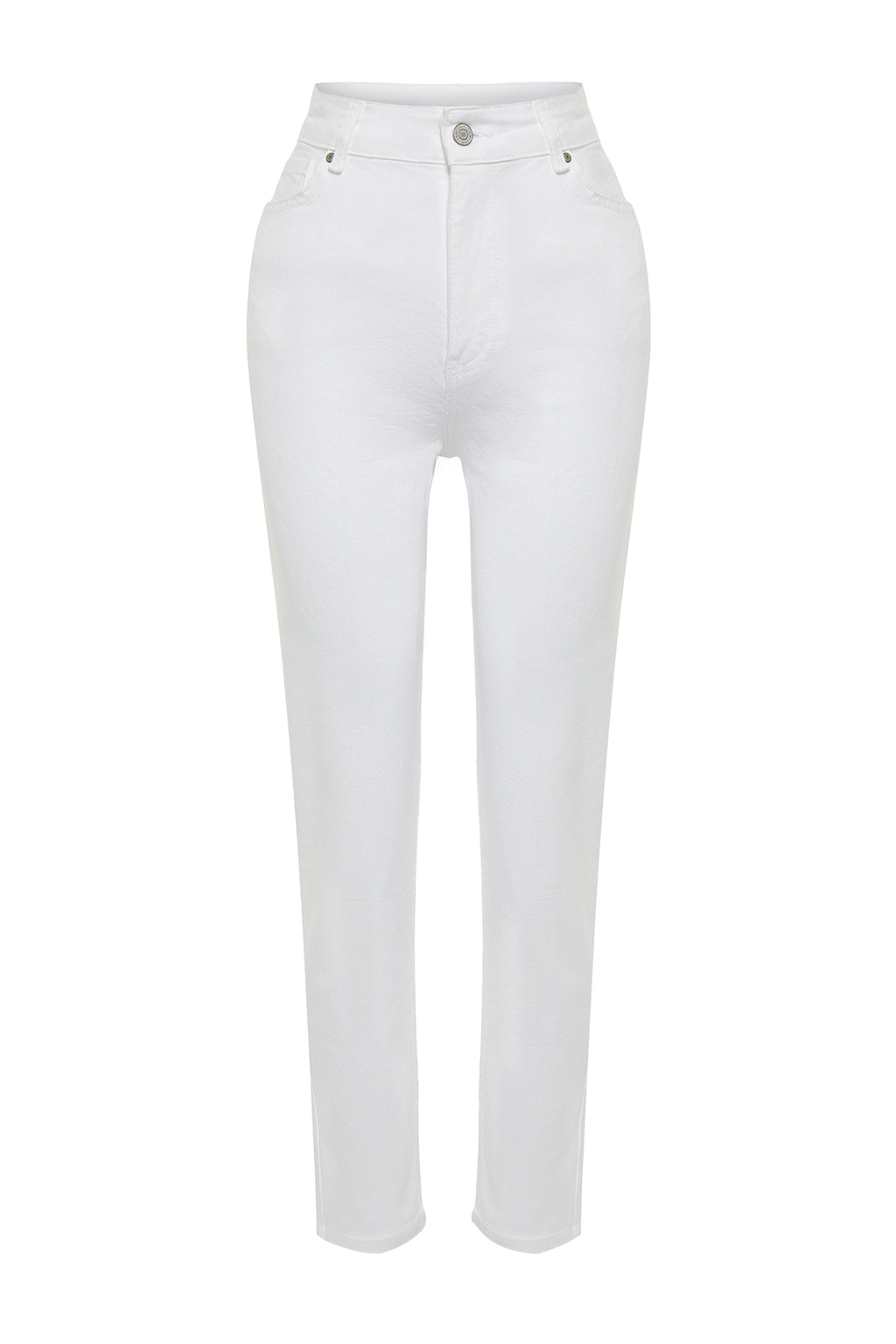 Beyaz Yüksek Bel Comfort/Esnek Mom Jeans TWOSS24JE00122