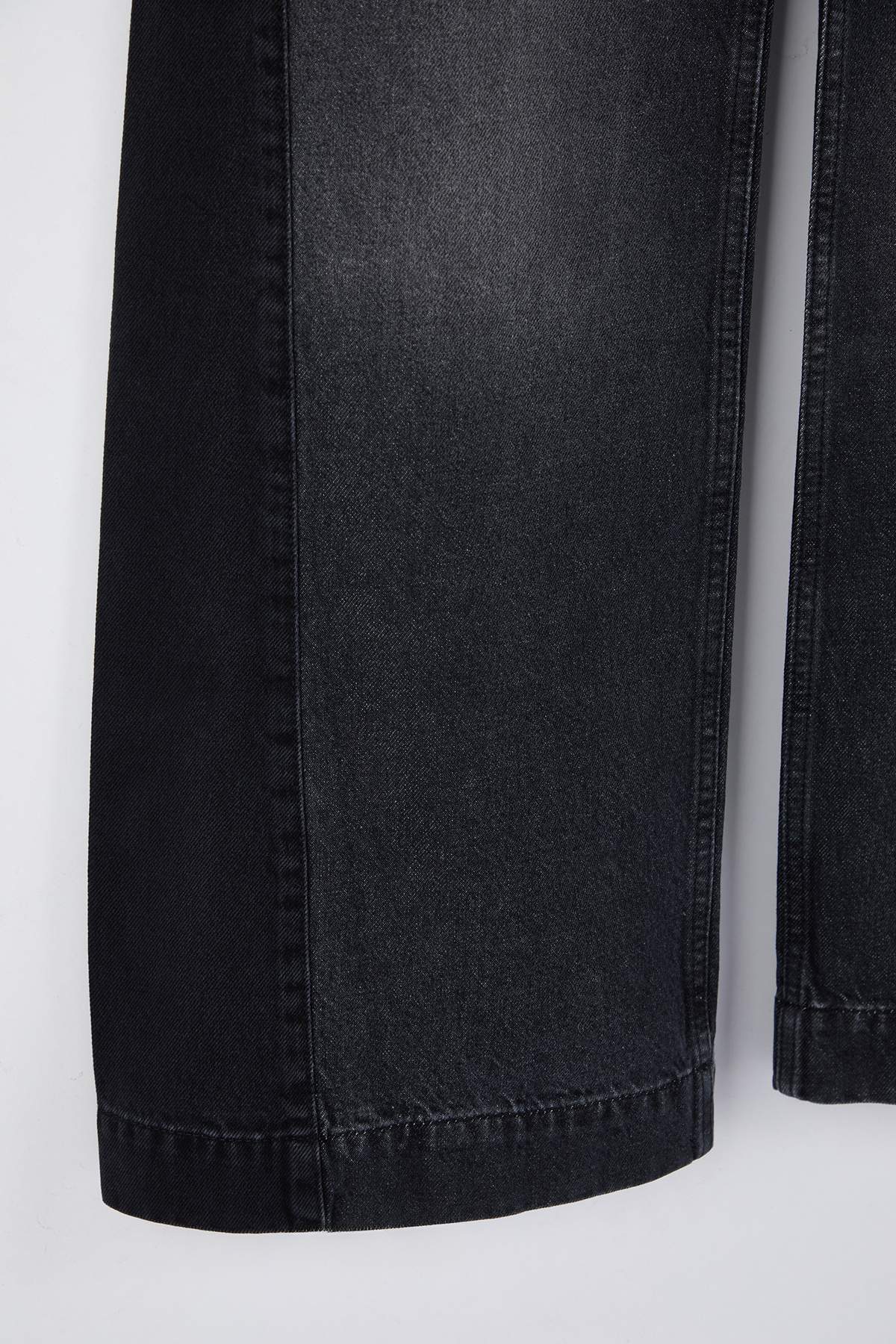 Trendyolmilla Özel Koleksiyon Mavi Yüksek Bel Renk Bloklu Wide Leg Geniş Paça Jeans TWOAW26JE00099