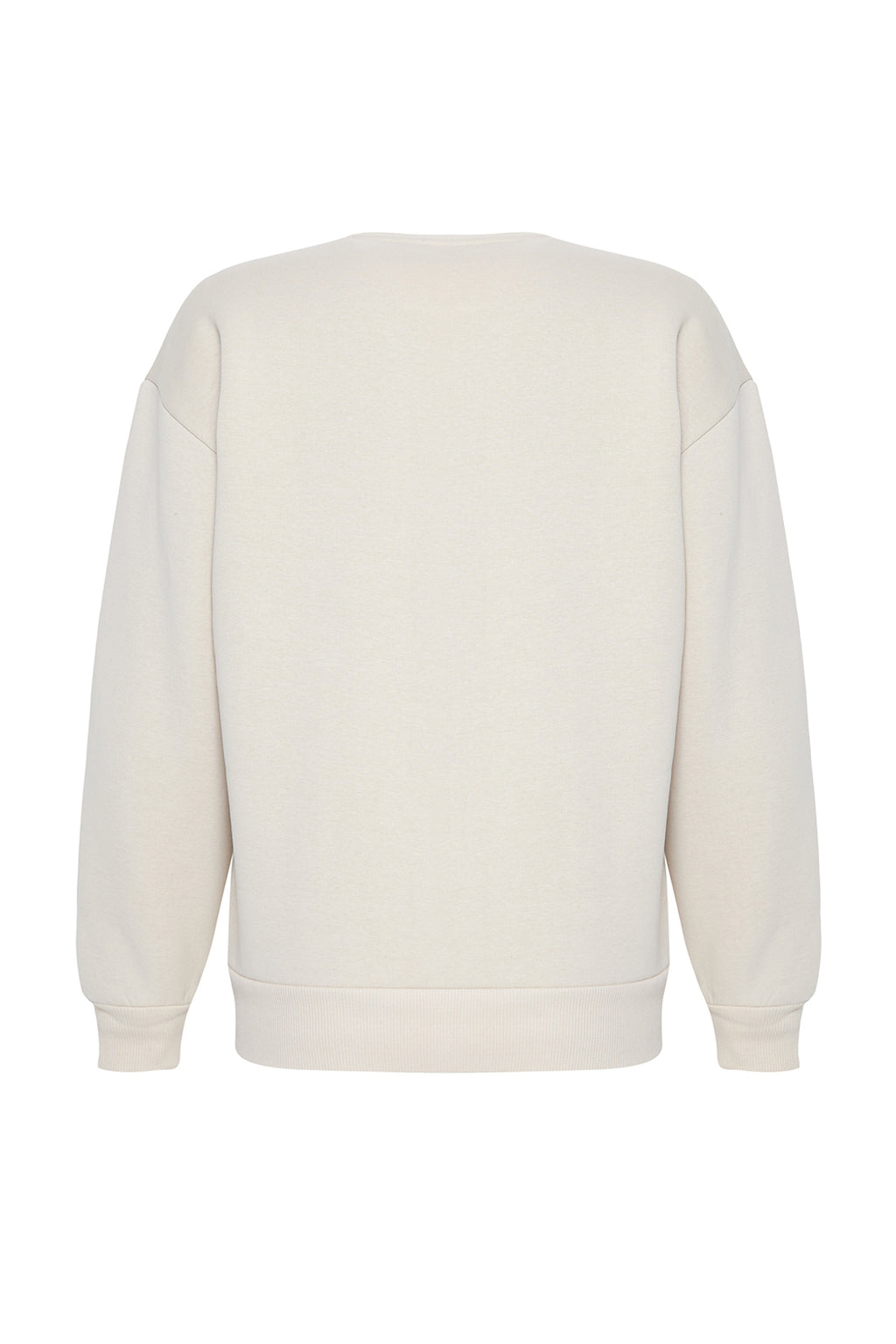 Trendyolmilla Siyah Animal Nakışlı Regular/Normal Kalıp Kalın İçi Polarlı Örme Sweatshirt TWOAW24SW00196