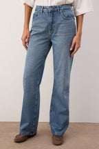 Trendyolmilla Lacivert  Yüksek Bel Wide Leg Jeans TWOAW24JE00089
