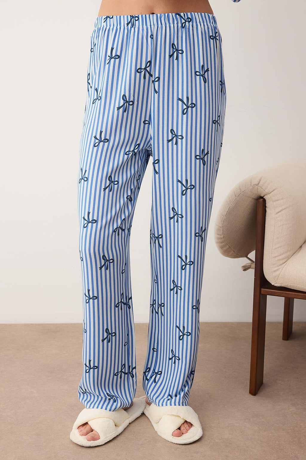 Trendyolmilla Gri Kalpli Viskon Dokuma Pijama Takımı THMAW21PT0936