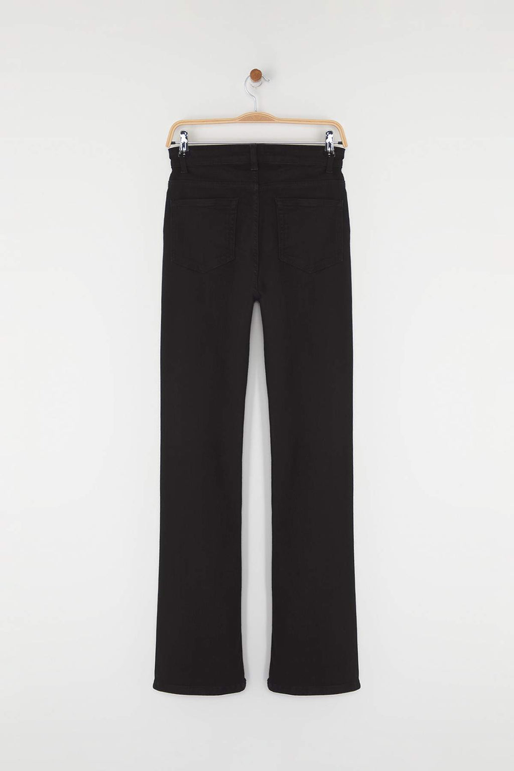 Trendyolmilla Siyah Yüksek Bel Comfort/Esnek Flare Jeans TWOSS25JE00052