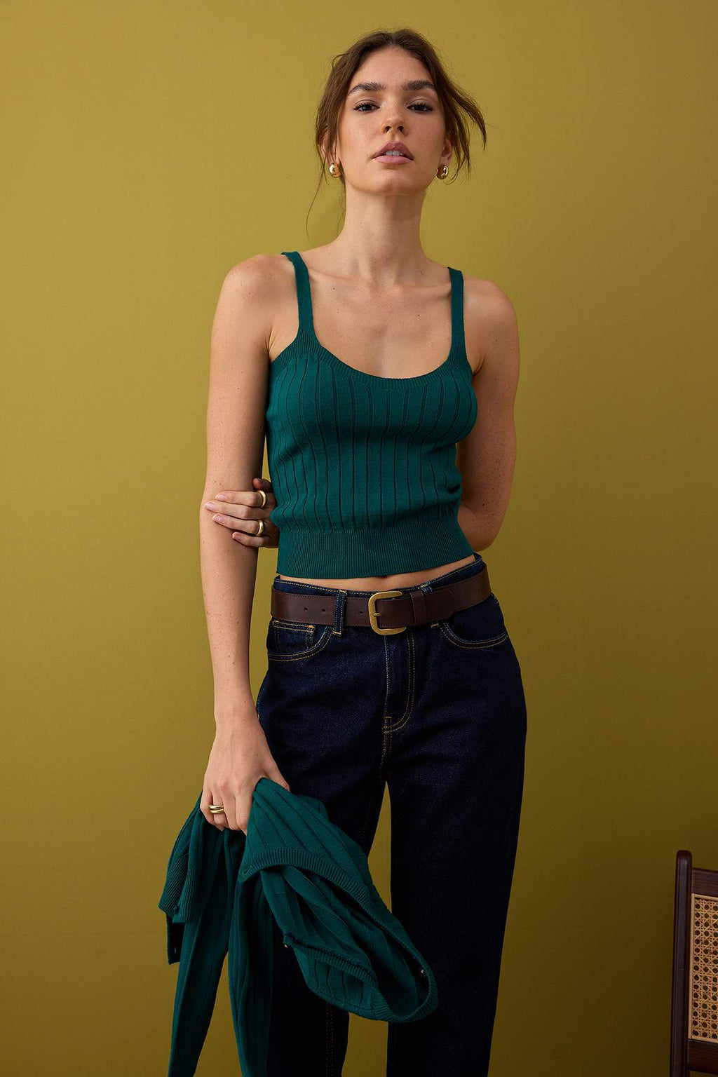 Trendyolmilla Bebe Mavisi 2'li Basic Triko Hırka-Bluz Takım TWOAW26HI00213