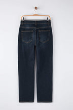 Trendyolmilla Koyu Mavi Yüksek Bel Straight/Düz Paça Jeans TWOAW26JE00182