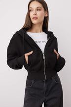 Trendyolmilla Gri Melanj Regular/Normal Kalıp Kapüşonlu Kalın içi Polarlı Örme Sweatshirt TWOAW25SW00068