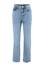 Trendyolmilla Mavi Yüksek Bel Düz Kesim Straight %100 Pamuk Non-Stretch Jeans TWOSS23JE00089