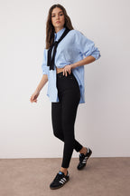 Siyah Vücudu Saran Yüksek Bel Ekstra Esnek Jegging Jeans TWOAW24JE00264
