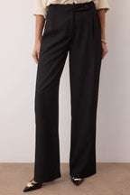Trendyolmilla Gri Wide Leg/Geniş Paça Yüksek Bel Dokuma Pantolon TWOAW26PL00036