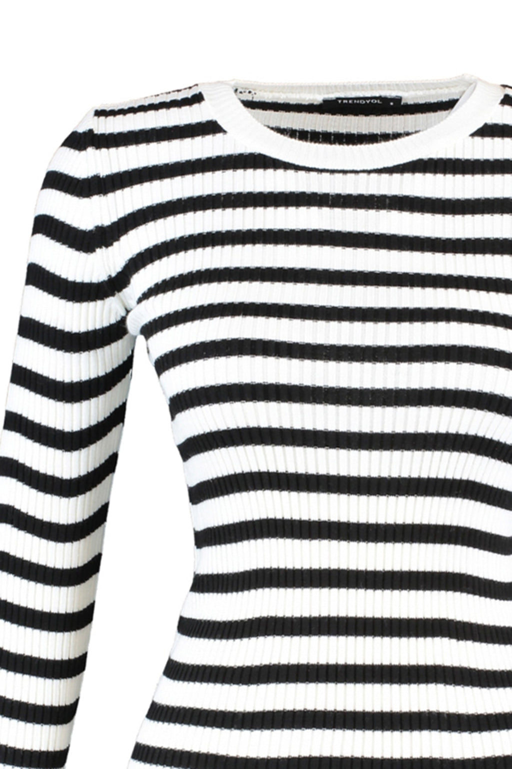 Trendyolmilla Lacivert Basic Çizgili Triko Kazak TWOAW21KZ0942