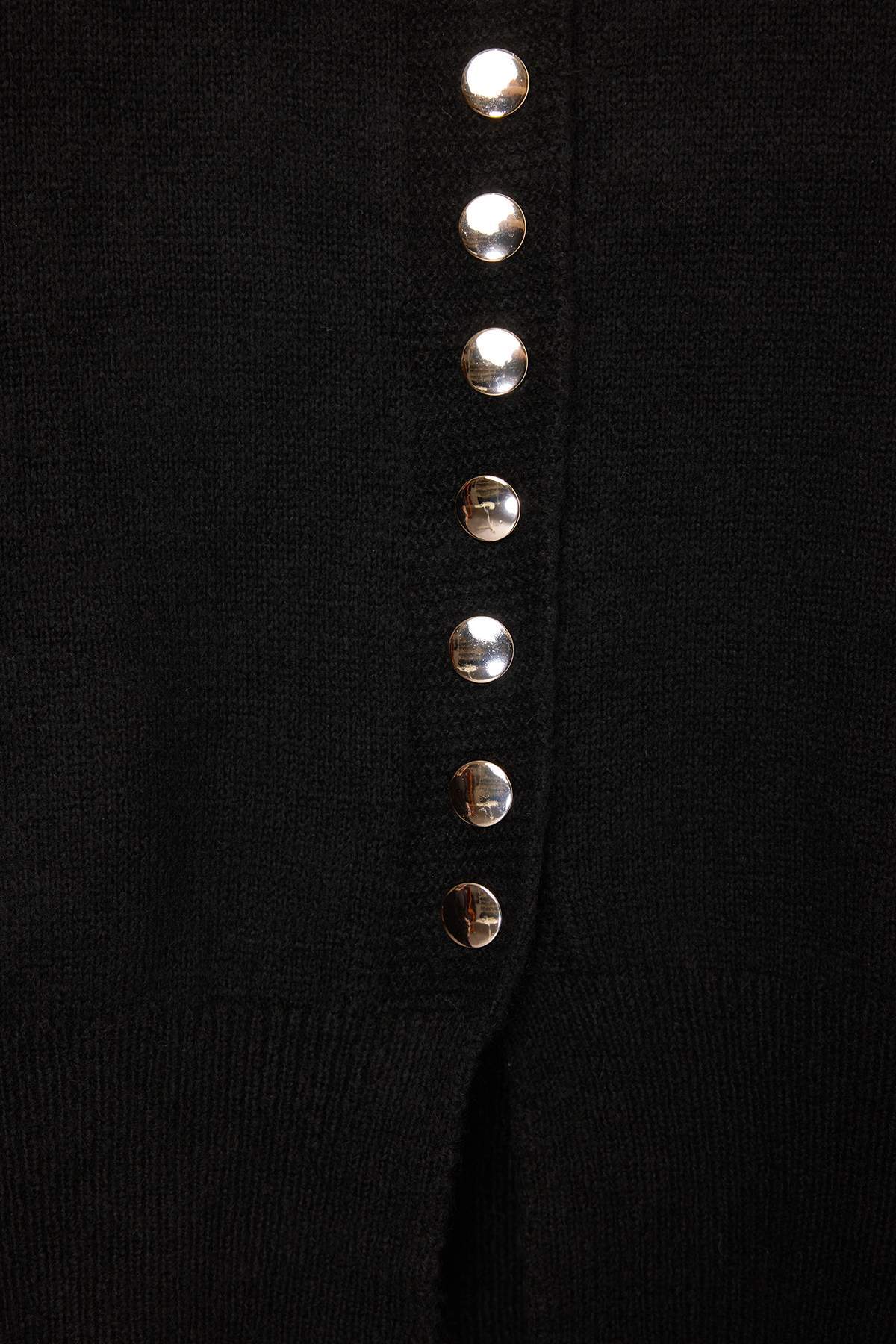 Trendyolmilla Ekru Basic Düğmeli Ceket Görünümlü Yumuşak Dokulu Triko Hırka TWOAW25HI00164