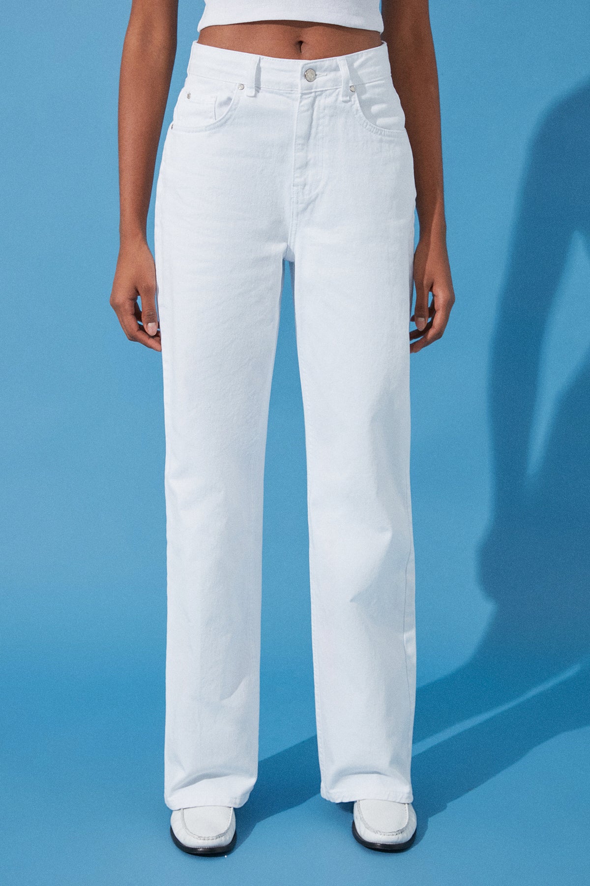 Trendyolmilla Açık Mavi Yüksek Bel Wide Leg Jeans TWOSS24JE00140