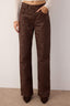 Kahverengi Yılan Desenli Yüksek Bel Wide Leg Jeans TWOAW26JE00153