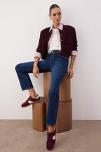 Koyu Mavi  Yüksek Bel Straight Jeans TWOAW26JE00249
