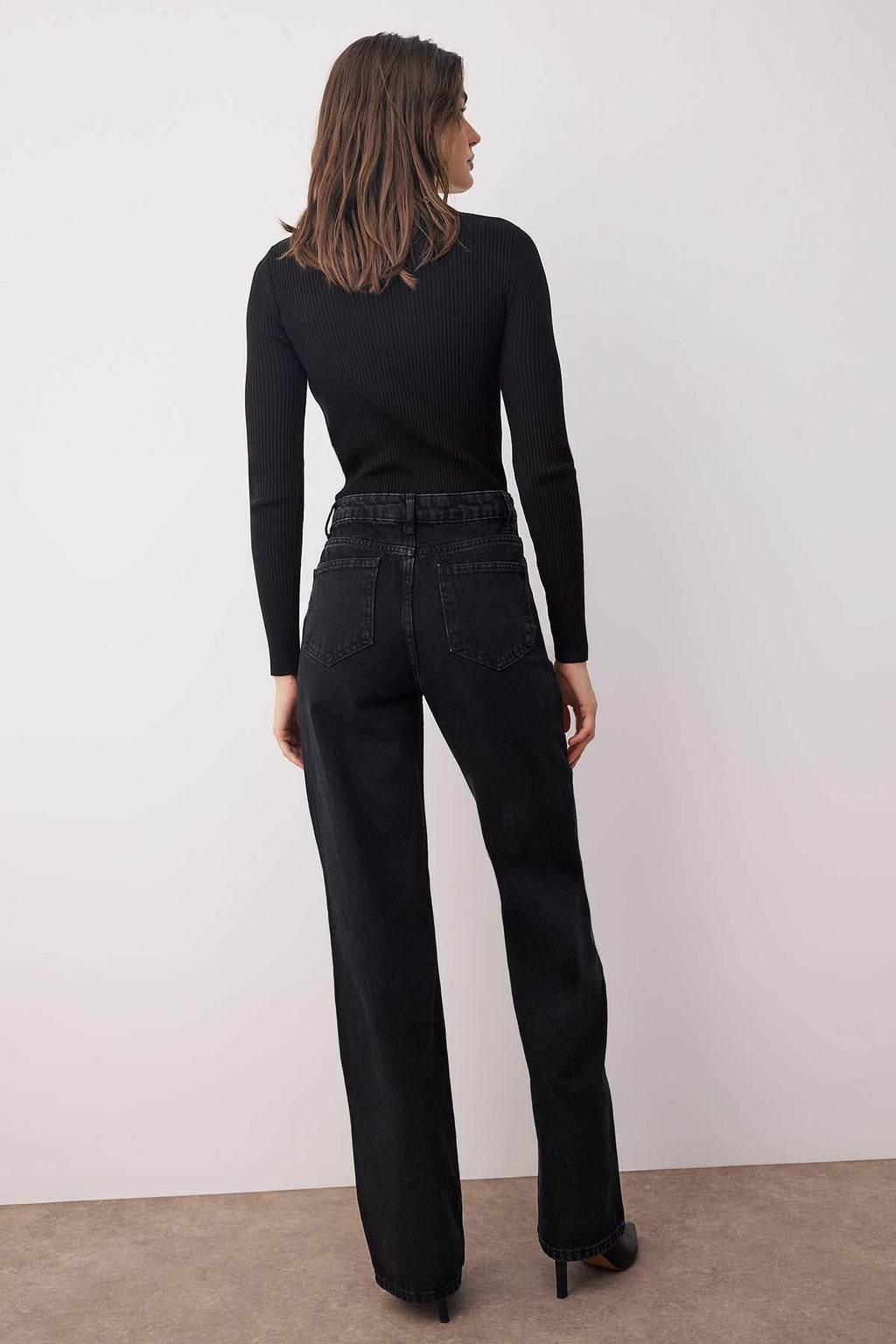 Trendyolmilla Mavi*001  Yüksek Bel Wide Leg Jeans TWOAW23JE00345