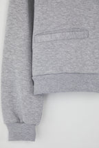 Trendyolmilla Siyah Regular/Normal Kalıp Fermuarlı Dik Yaka Kalın İçi Polarlı Örme Sweatshirt TWOAW26SW00017