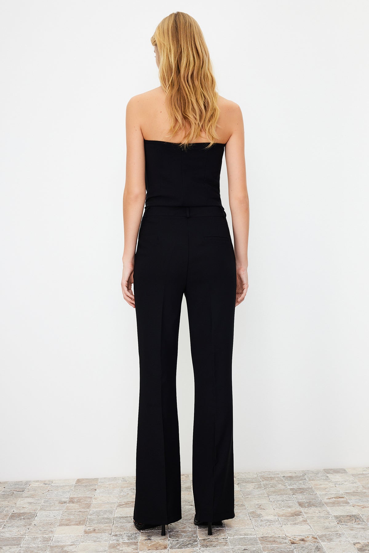 Siyah Bootcut/Çizme Paça Dokuma Pantolon TWOSS24PL00024