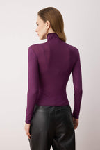 Trendyolmilla Gri Melanj Transparan Dik Yaka Esnek Normal Boy Örme Bluz TWOAW26BZ00266