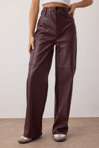 Relaxed/Rahat Straight/Boru Paça Dikiş Detaylı Pantolon TWOAW26PL00097