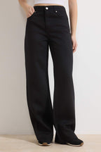 Siyah SOLMAYAN SİYAH Tencel™ Yüksek Bel Uzun Boy Wide Leg Jeans TWOSS26JE00082