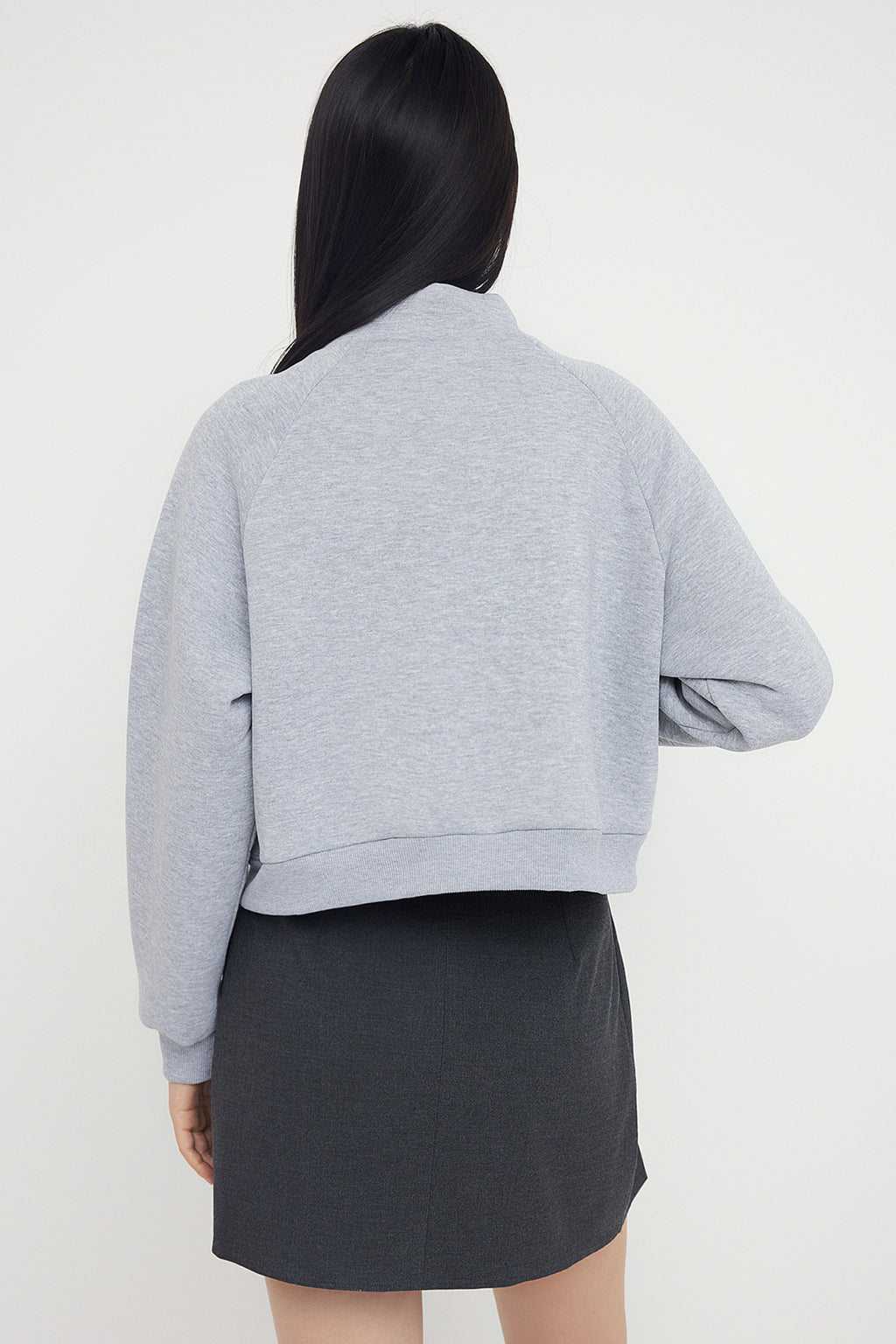 Trendyolmilla Siyah Regular/Normal Kalıp Fermuarlı Dik Yaka Kalın İçi Polarlı Örme Sweatshirt TWOAW26SW00017