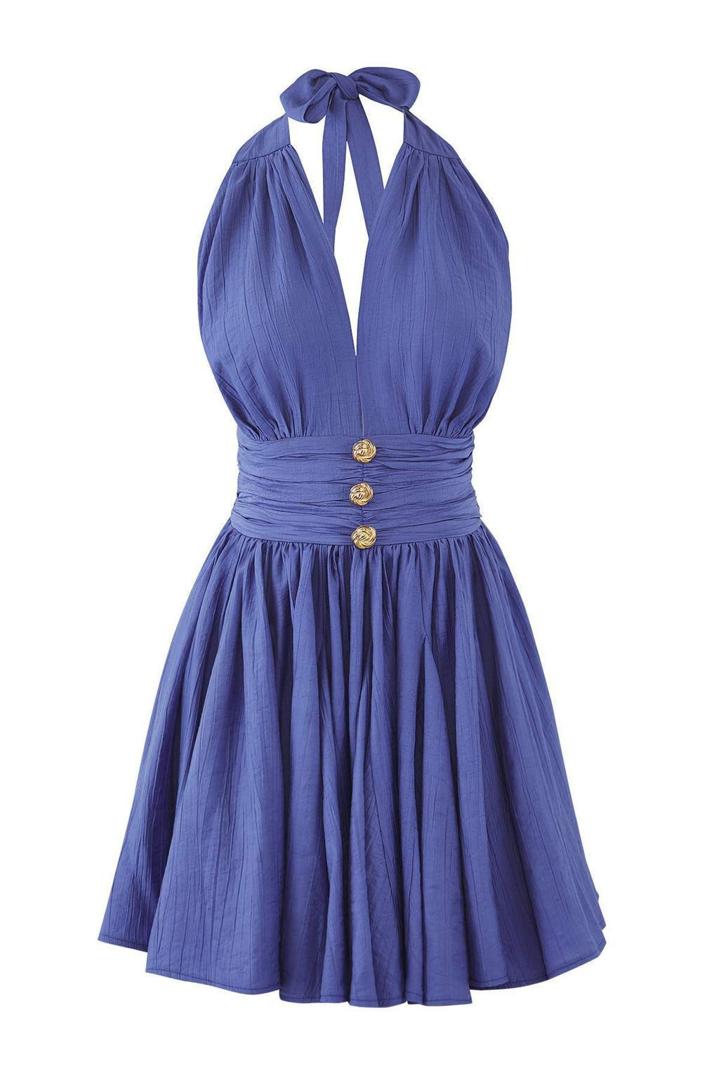 Trendyolmilla Ekru Belden Açılan/Skater Düşme Detaylı Kısa/Mini Elbise TPRSS25EL00319