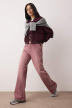 Trendyolmilla Gül Kurusu Normal Bel Wide Leg Jeans TWOSS24JE00011