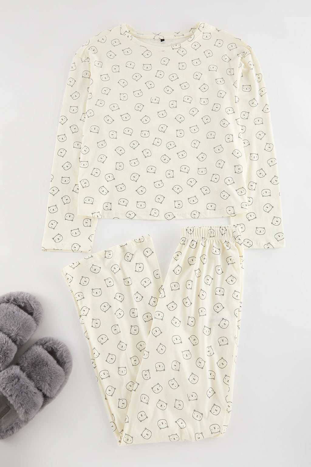Trendyolmilla Bordo %100 Pamuklu Ayıcıklı Örme Pijama Takımı THMAW25PT00131