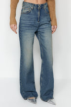 Mavi More Sustainable Soluk Efekt Vintage Fermuar Detaylı Yüksek Bel Wide Leg Jeans TWOAW24JE00315