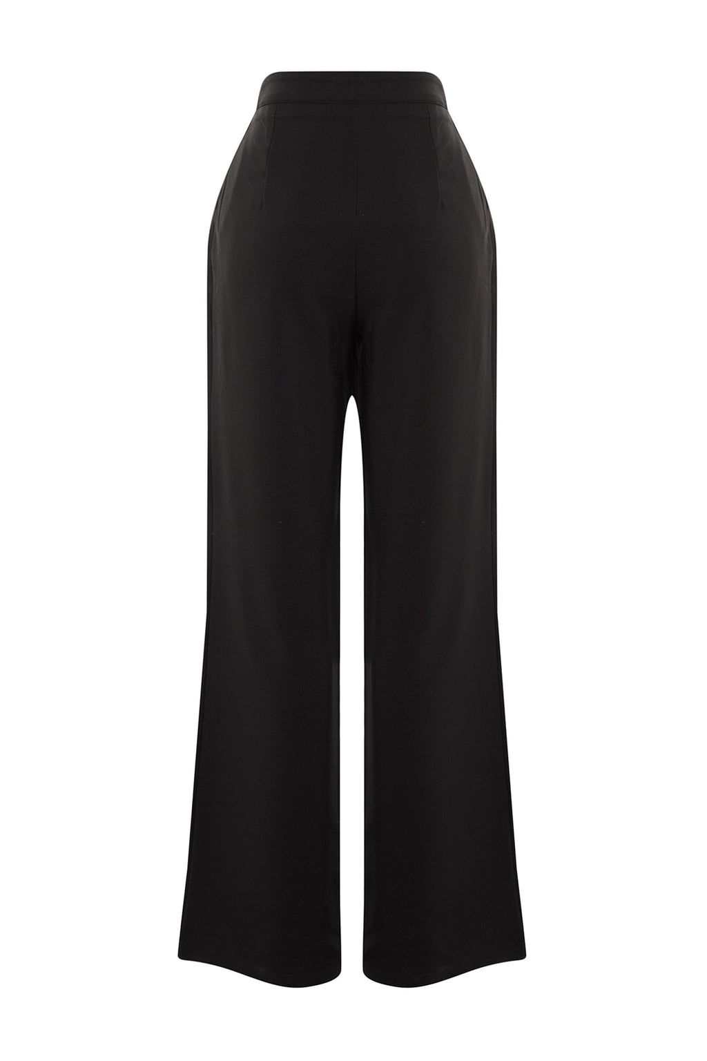 Trendyolmilla Ekru Wide Leg/Geniş Paça Yüksek Bel Dokuma Kumaş Pantolon TWOAW22PL0066