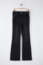 Trendyolmilla Mavi Yüksek Bel Comfort/Esnek İspanyol Paça Flare Jeans TWOAW26JE00095