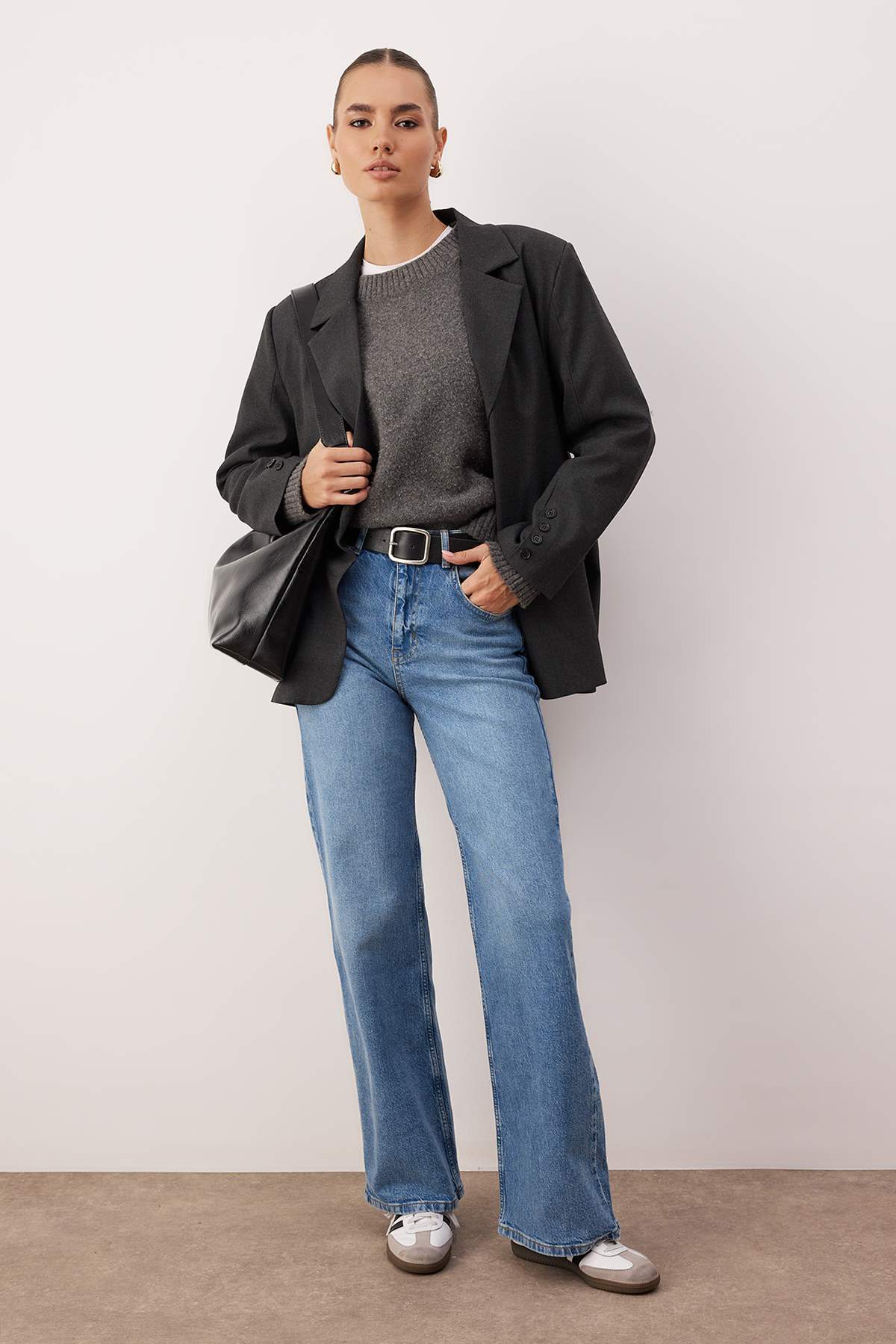 Mavi Yüksek Bel Comfort/Esnek Wide Leg/Geniş Paça Jeans TWOAW26JE00252