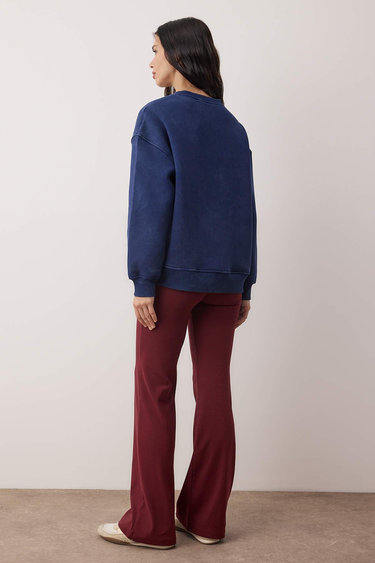 Trendyolmilla Bordo-Lacivert İspanyol Paça 2'li Paket Pantolon TWOAW26PL00057