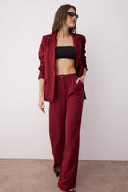 Trendyolmilla Antrasit Wide Leg/Geniş Paça Dokuma Kumaş Pantolon TWOAW22PL0139