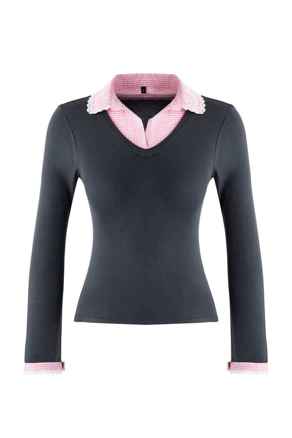 Trendyolmilla Kahverengi Ekose/Kareli Fitted/Vücuda Oturan Dokuma Detaylı Örme Bluz TWOAW26BZ00008