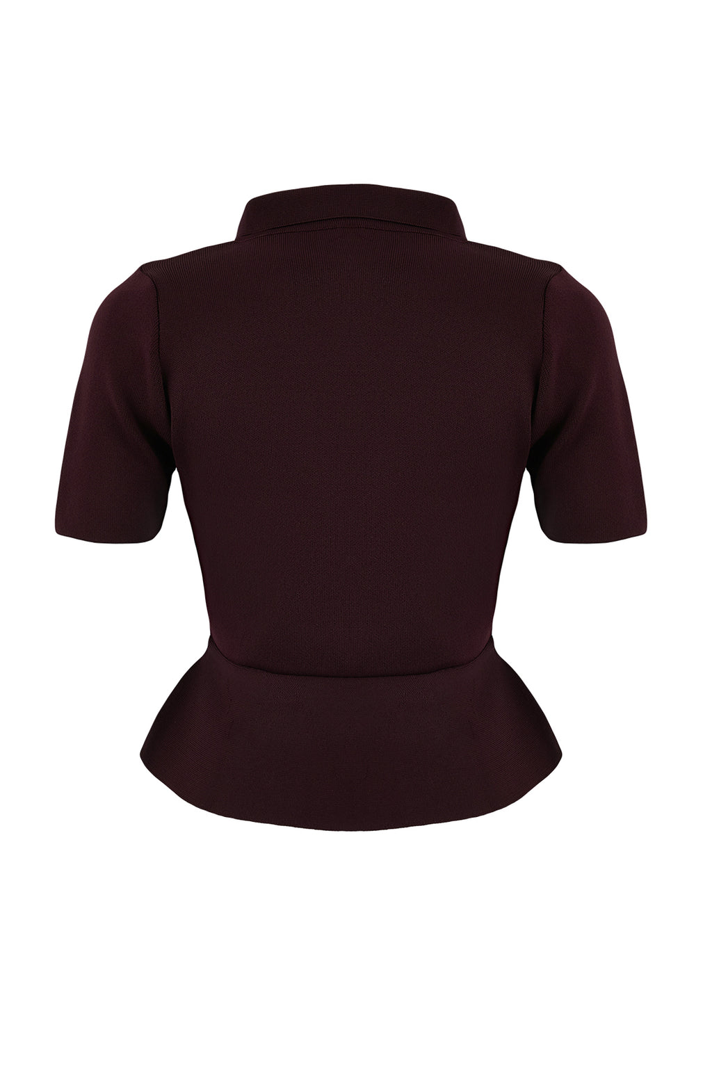 Mürdüm Peplum/Belden Oturmalı Düğme Detaylı Triko Bluz TWOSS26BZ00158