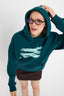 Petrol Teen Oversize/Geniş Kalıp Slogan Baskılı Kalın İçi Polarlı Örme Sweatshirt TWOAW26SW00125