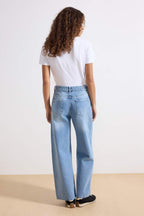 Trendyolmilla Mavi Beli Ayarlı Yüksek Bel Wide Leg/Geniş Paça Jeans TWOAW26JE00265