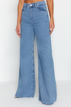 Mavi Yüksek Bel Ekstra Wide Leg Palazzo Geniş Paça %100 Pamuk Non-Stretch Jeans TWOSS23JE00286