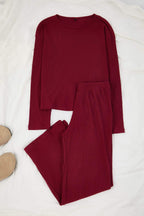 Trendyolmilla Bordo Fitilli Örme Pijama Takımı THMAW21PT0684